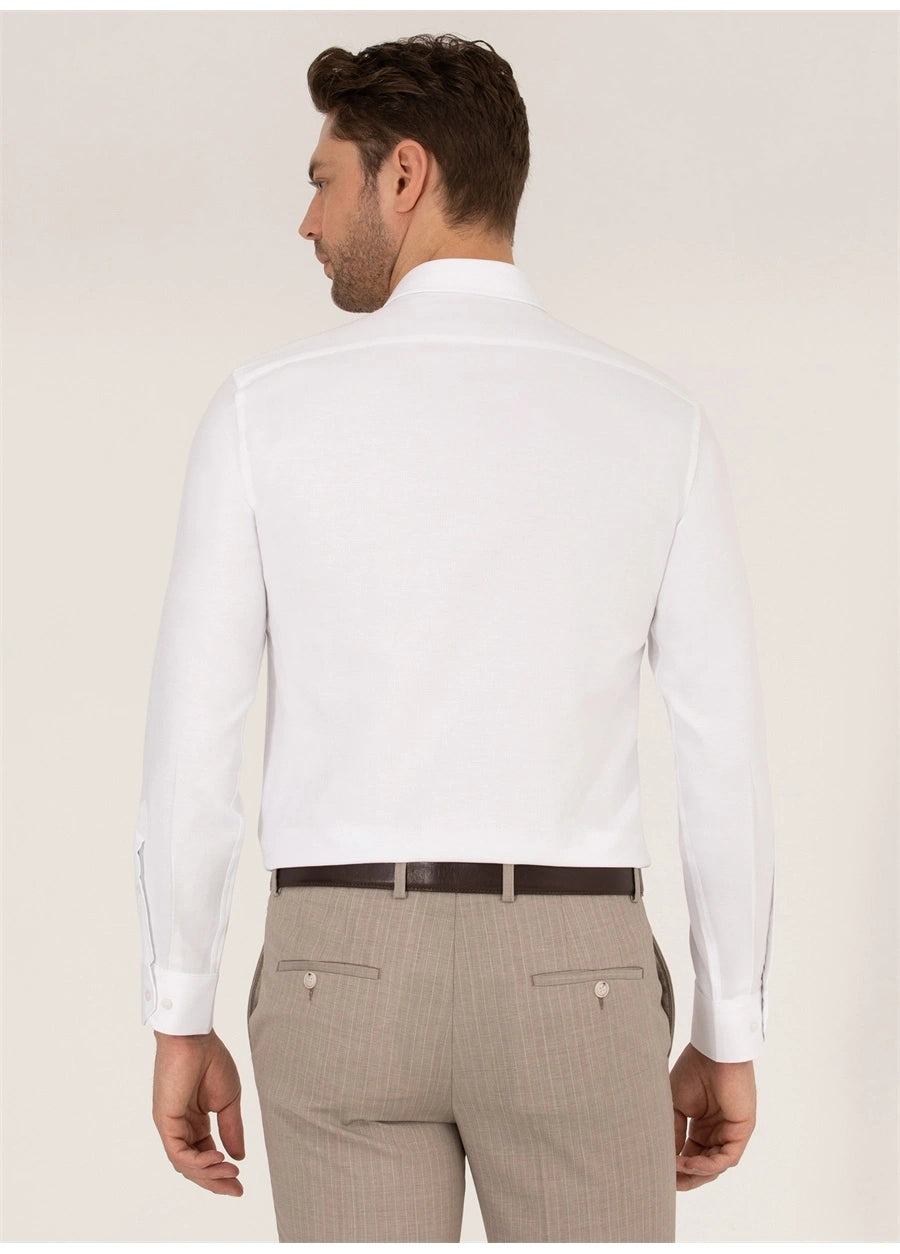 Pierre Cardin Men's Regular White Shirt