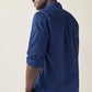 NEXT Cobalt Blue Slim Fit Long Sleeve Oxford Shirt