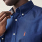 NEXT Cobalt Blue Slim Fit Long Sleeve Oxford Shirt