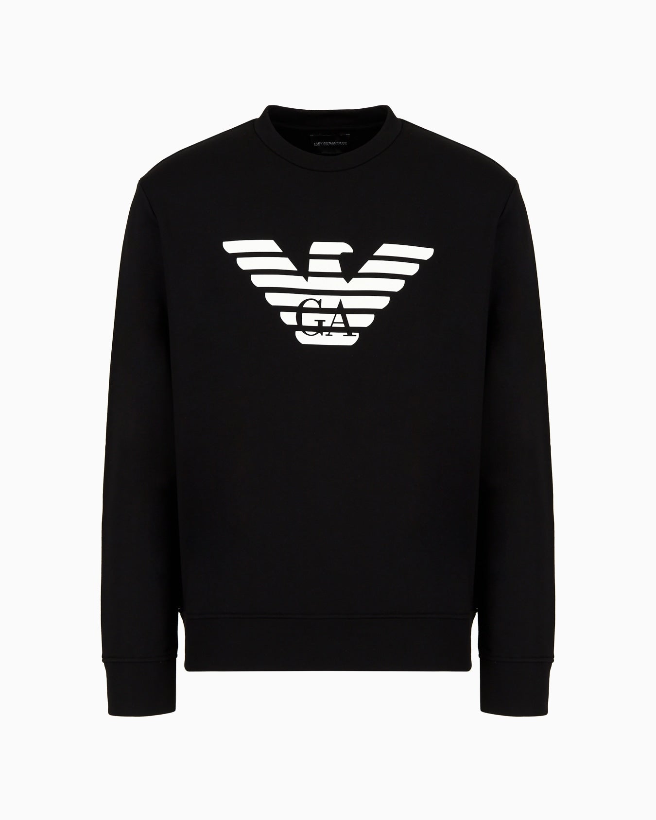 EMPORIO ARMANI MODAL-BLEND SWEATSHIRT WITH LOGO PRINT