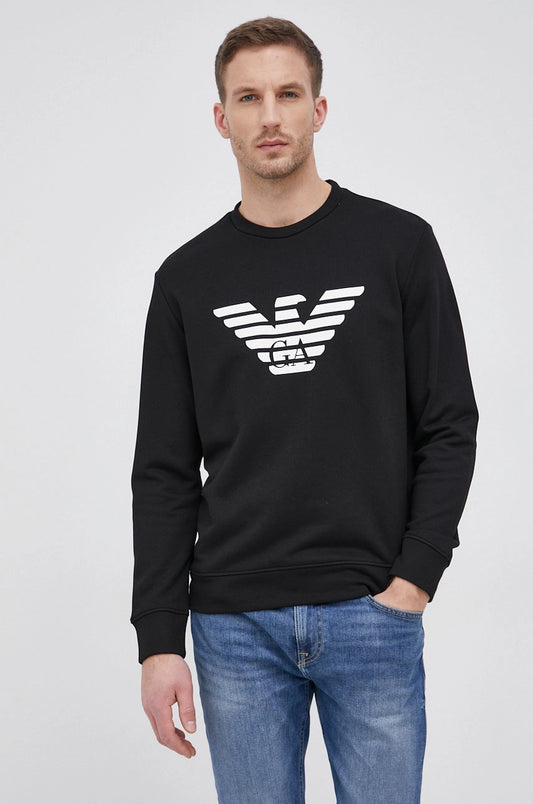 EMPORIO ARMANI MODAL-BLEND SWEATSHIRT WITH LOGO PRINT