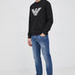 EMPORIO ARMANI MODAL-BLEND SWEATSHIRT WITH LOGO PRINT