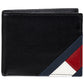 Tommy Hilfiger Men's Orson Ii Angled Flag Leather Rfid Passcase Wallet