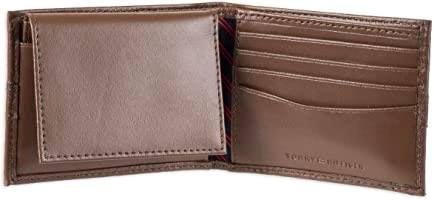 TOMMY HILFIGER LEATHER MEN'S WALLET RANGER PASS CASE - TAN