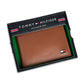 Tommy Hilfiger Men's Leather Wallet - Thin Sleek Casual Bifold With 6 Credit Card Pockets And Removable ID Window, British Tan