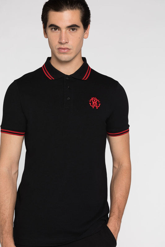 RC Monogram-Embroidered Polo Shirt | Roberto Cavalli Polo Shirts