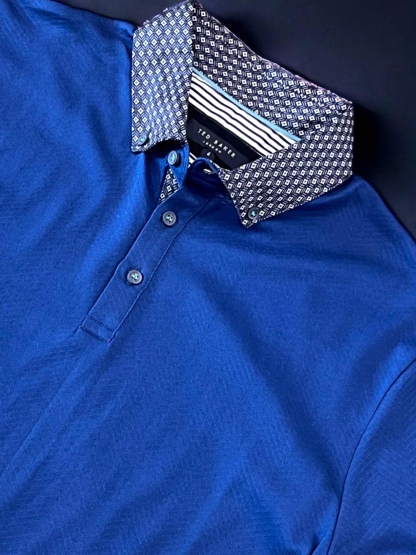 Ted Baker London Blue Texture Polo