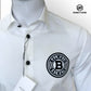 BALMAIN LOGO WHITE COTTON SHIRT