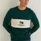 Green Premium Sports Embroidered Flag Sweatshirt Cut Lable