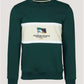 Green Premium Sports Embroidered Flag Sweatshirt Cut Lable