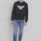 EMPORIO ARMANI MODAL-BLEND SWEATSHIRT WITH LOGO PRINT